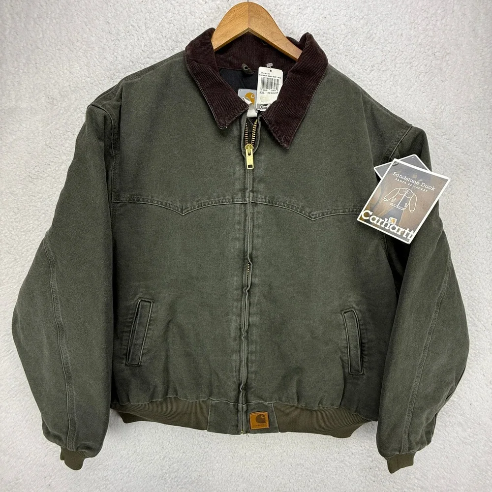 Carhartt Santa Fe Jacket Quilt Lined Mens 3XL J14 MOS Moss Green NWT NOS